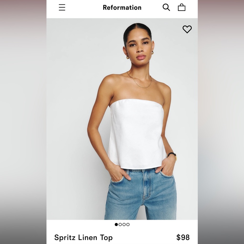 Reformation Spritz Linen Top